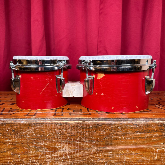 1970s Ludwig 6" & 8" No. 2358L Tunable Bongos Red