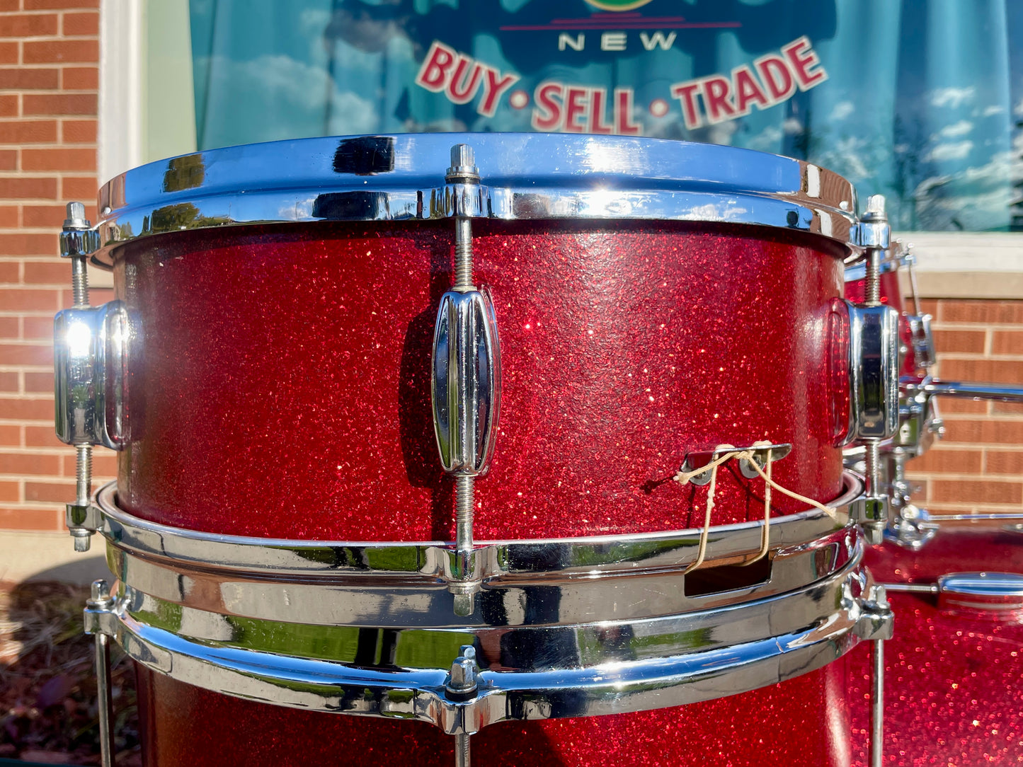 1960s Zim-Gar Drum Set Red Sparkle 20/12/14 w/ 5.5x14 Snare MIJ Japan