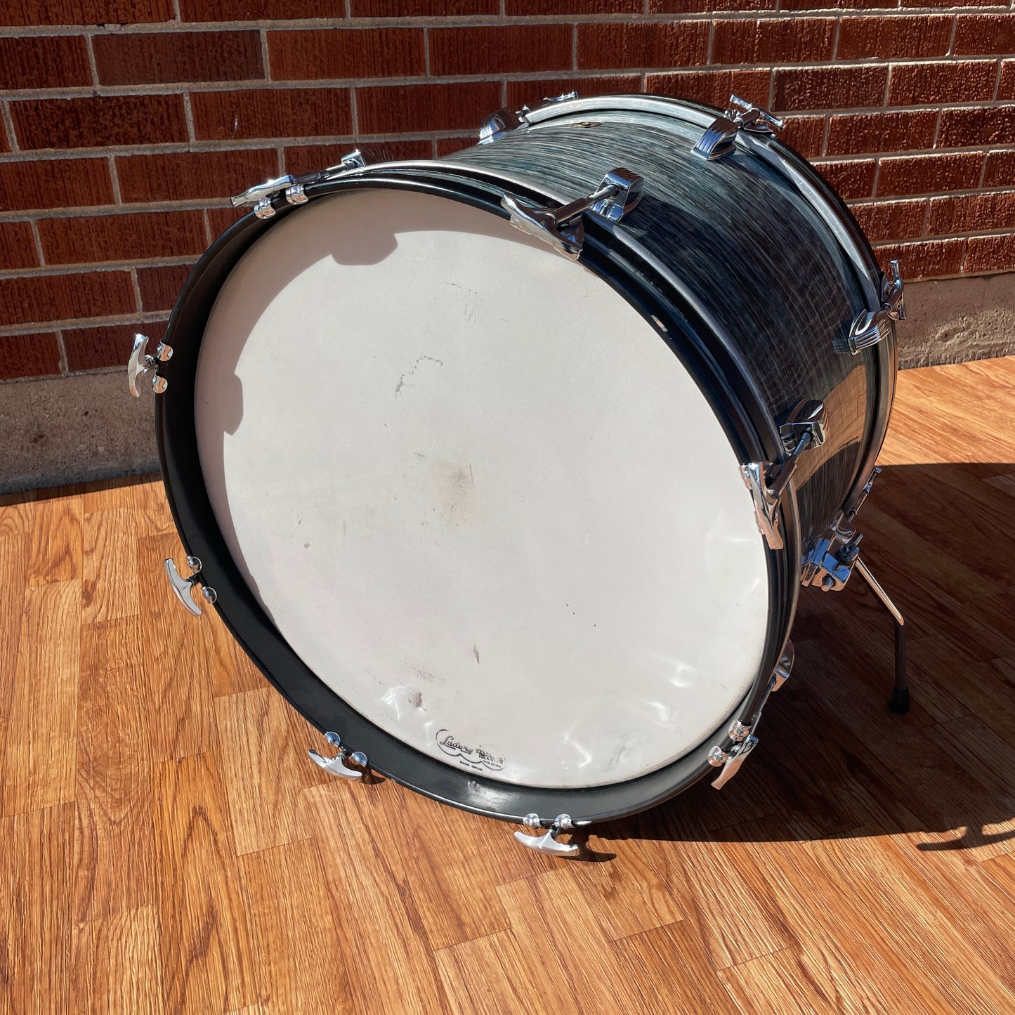1960s Ludwig 14x20 Virgin Bass Drum Oyster Blue Pearl Rock Duo