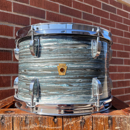 1960s Ludwig 8x12 Tom Drum Oyster Blue Pearl