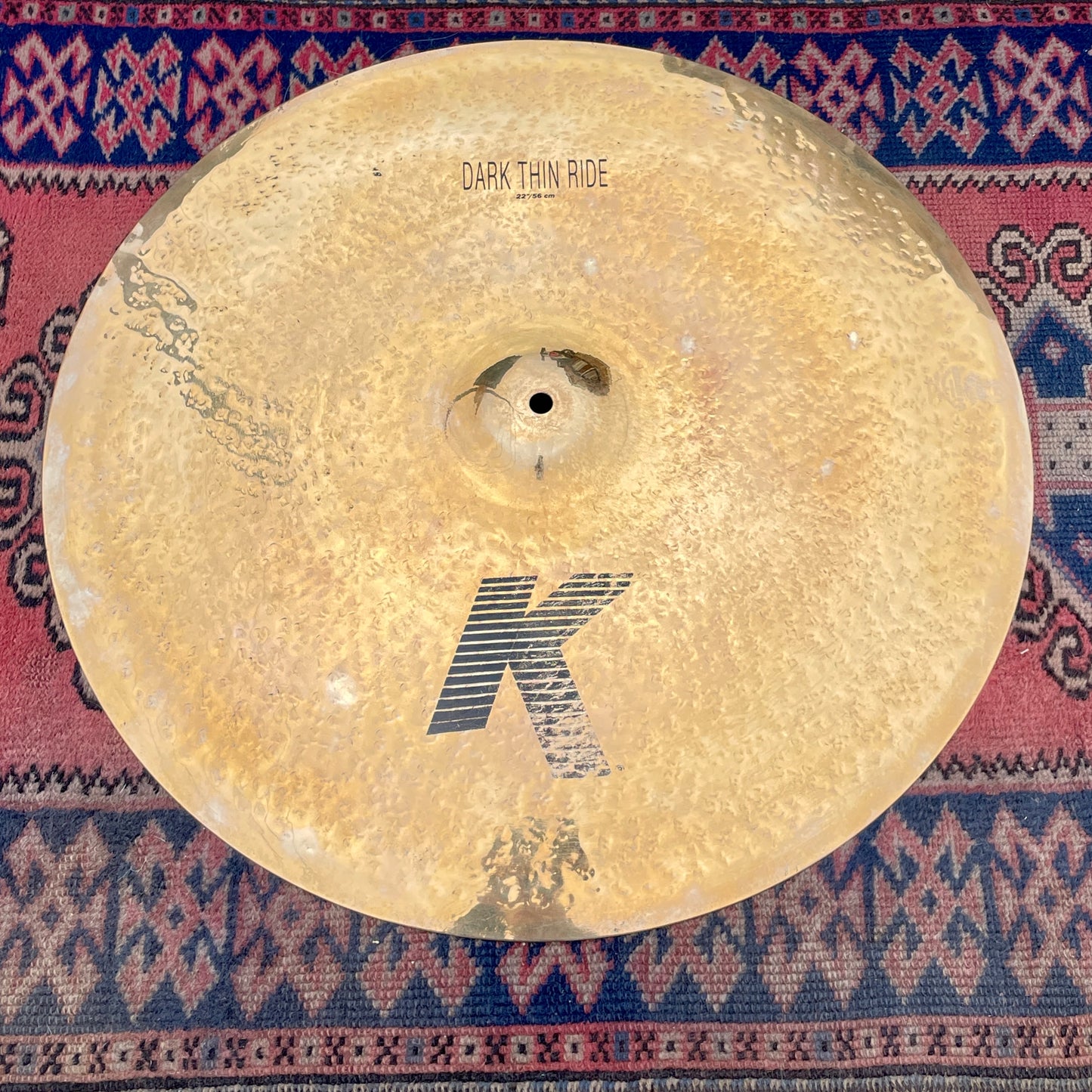 No Longer Made 22" Zildjian K Dark Thin Ride Cymbal 2540g *Video Demo*