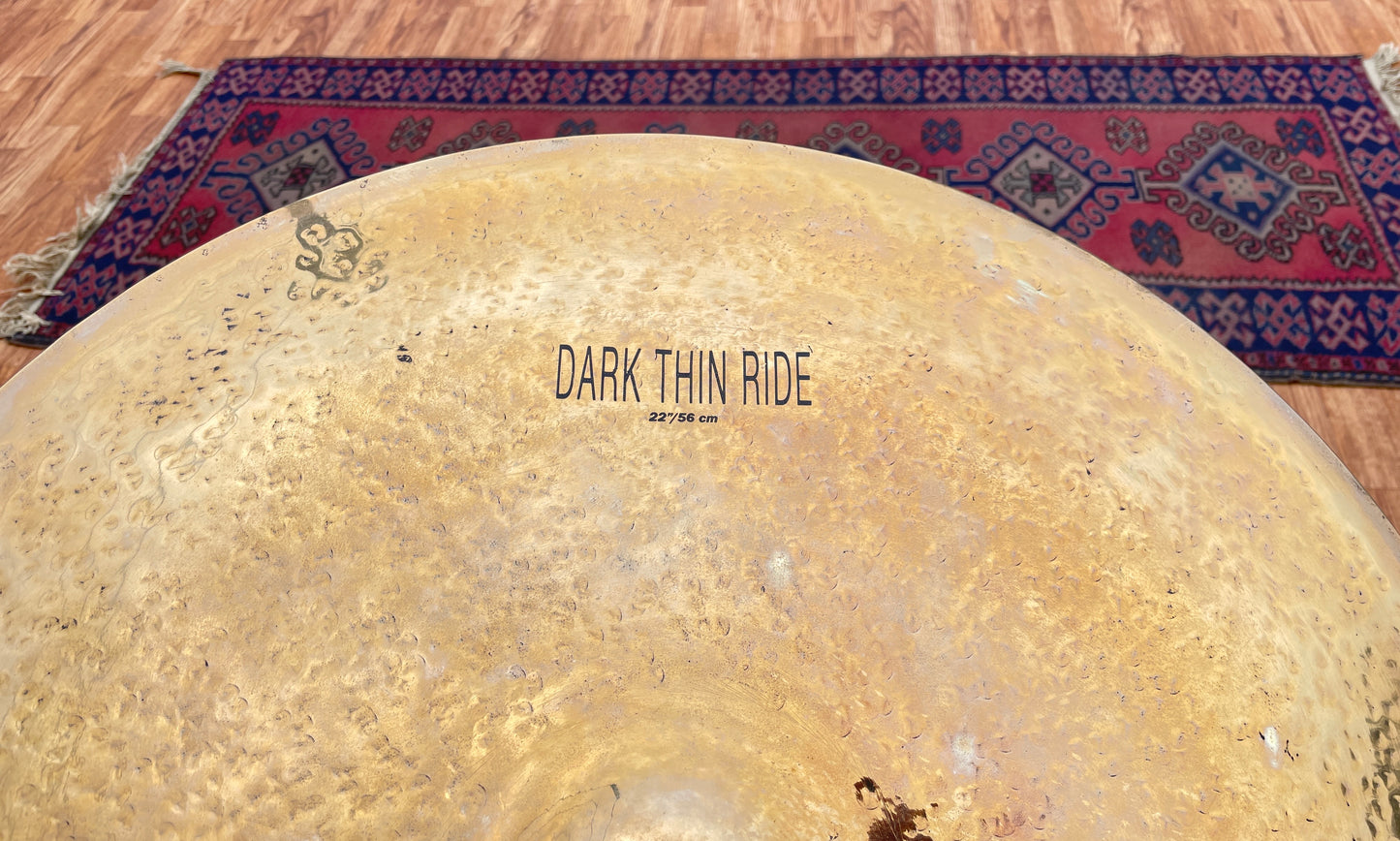 No Longer Made 22" Zildjian K Dark Thin Ride Cymbal 2540g *Video Demo*