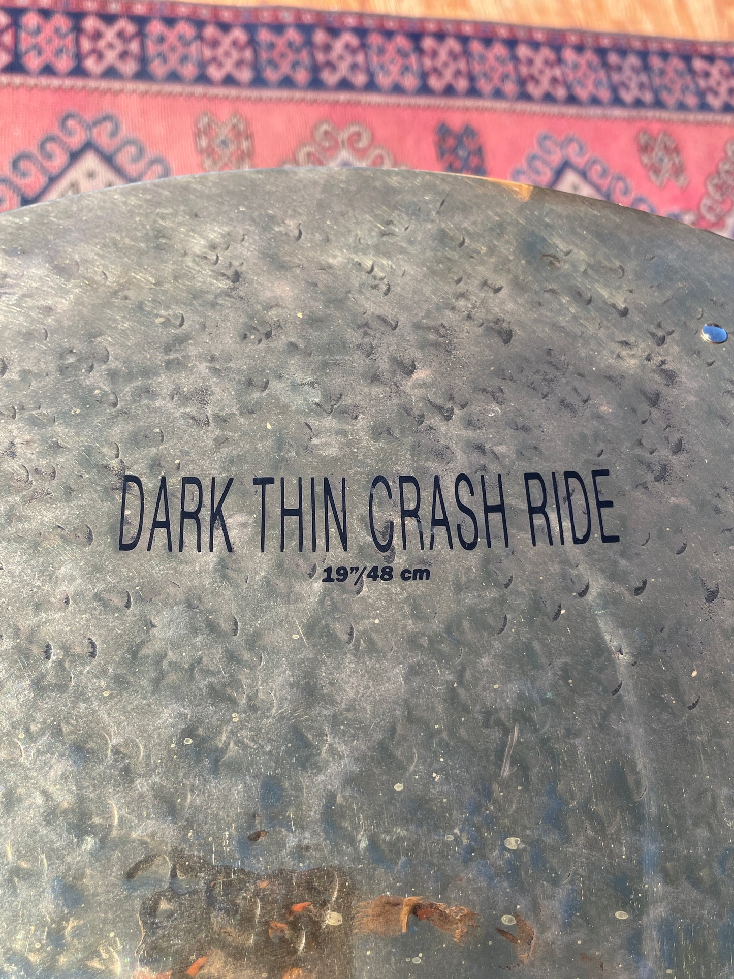 Rare No Longer Made 19" K Zildjian Dark Thin Crash Ride Cymbal w/ Rivets 1486g *Video Demo*