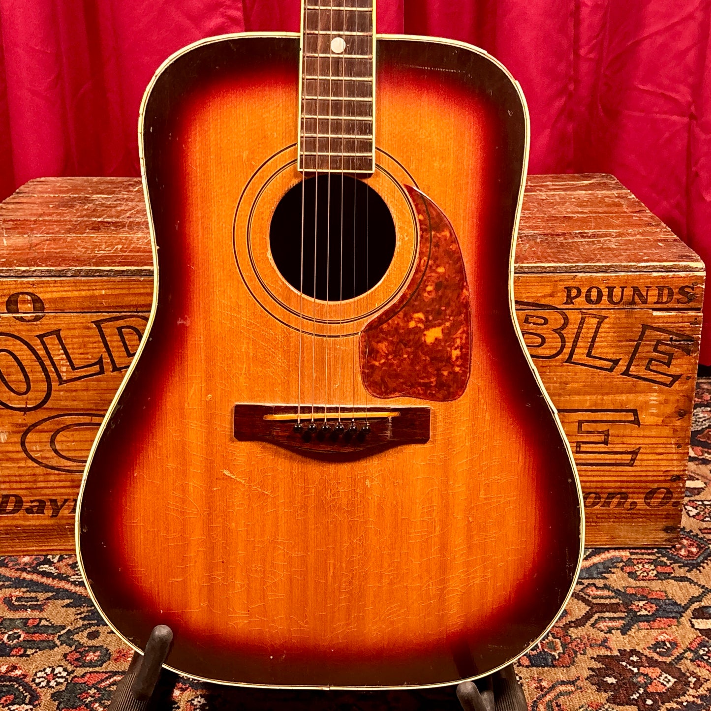 1950s Premier A300 Dreadnought Acoustic Guitar Sunburst