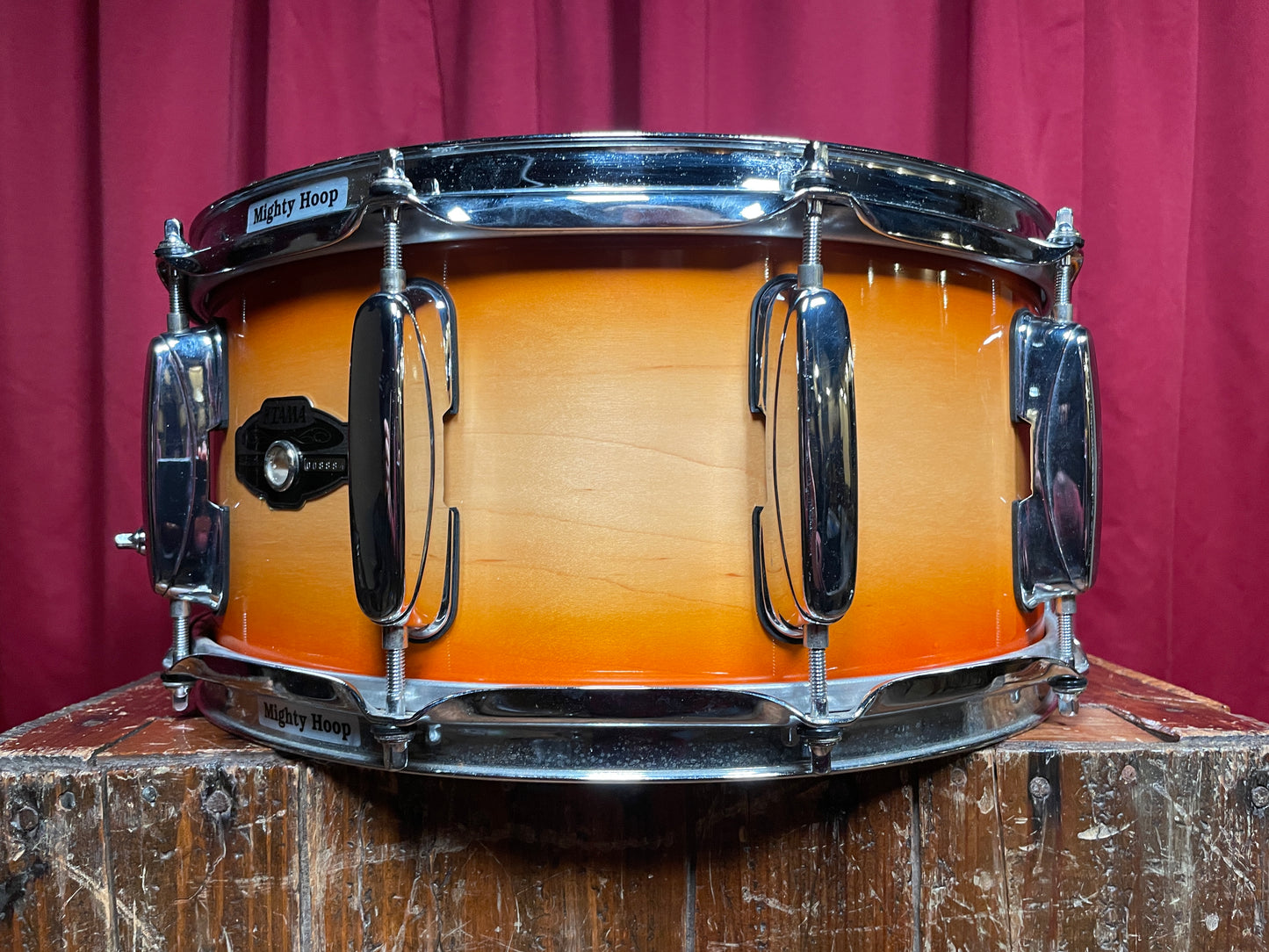 2000s Tama 6.5x14 AM265 Artwood Snare Drum Caramel Sunburst