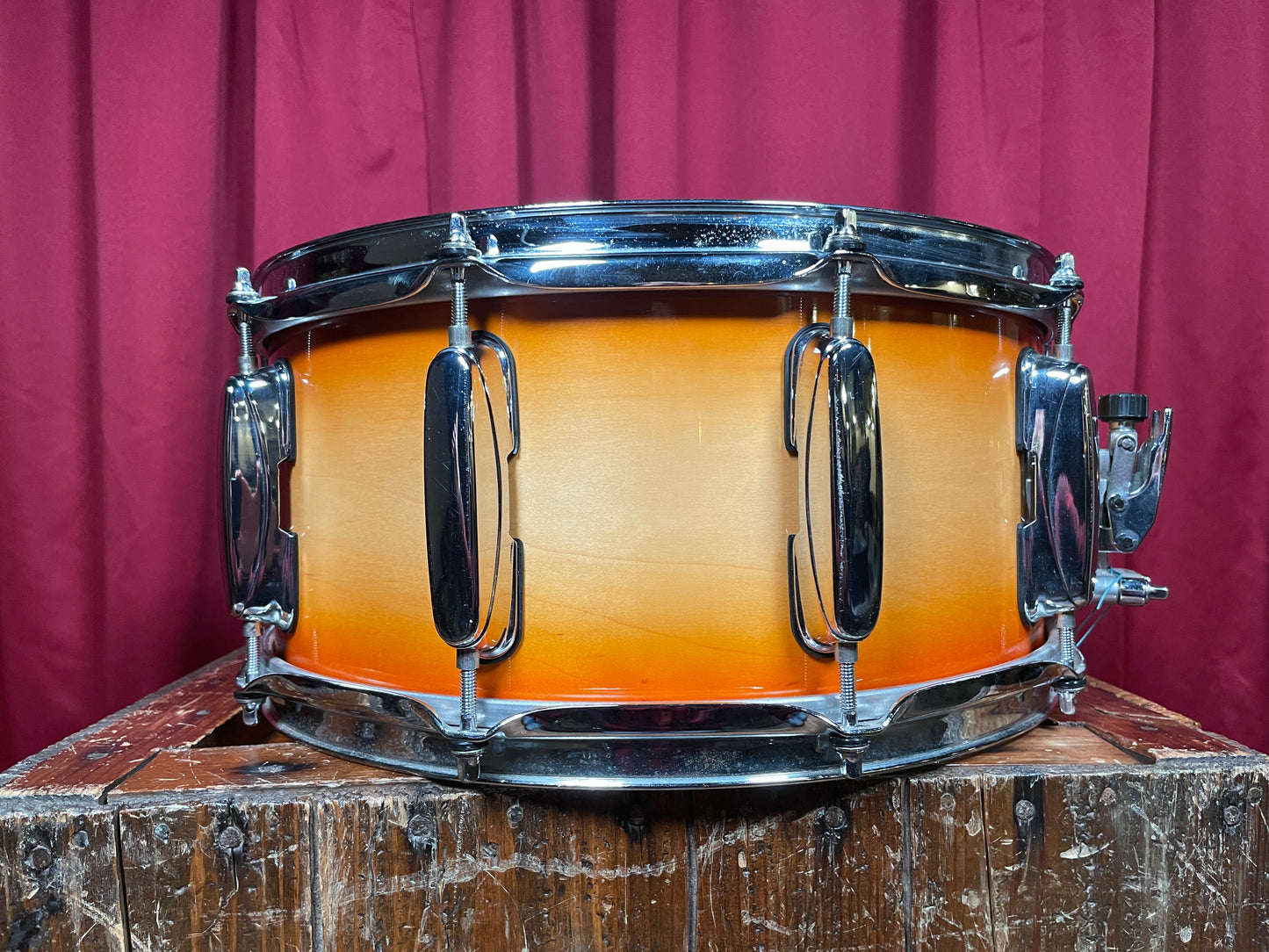 2000s Tama 6.5x14 AM265 Artwood Snare Drum Caramel Sunburst