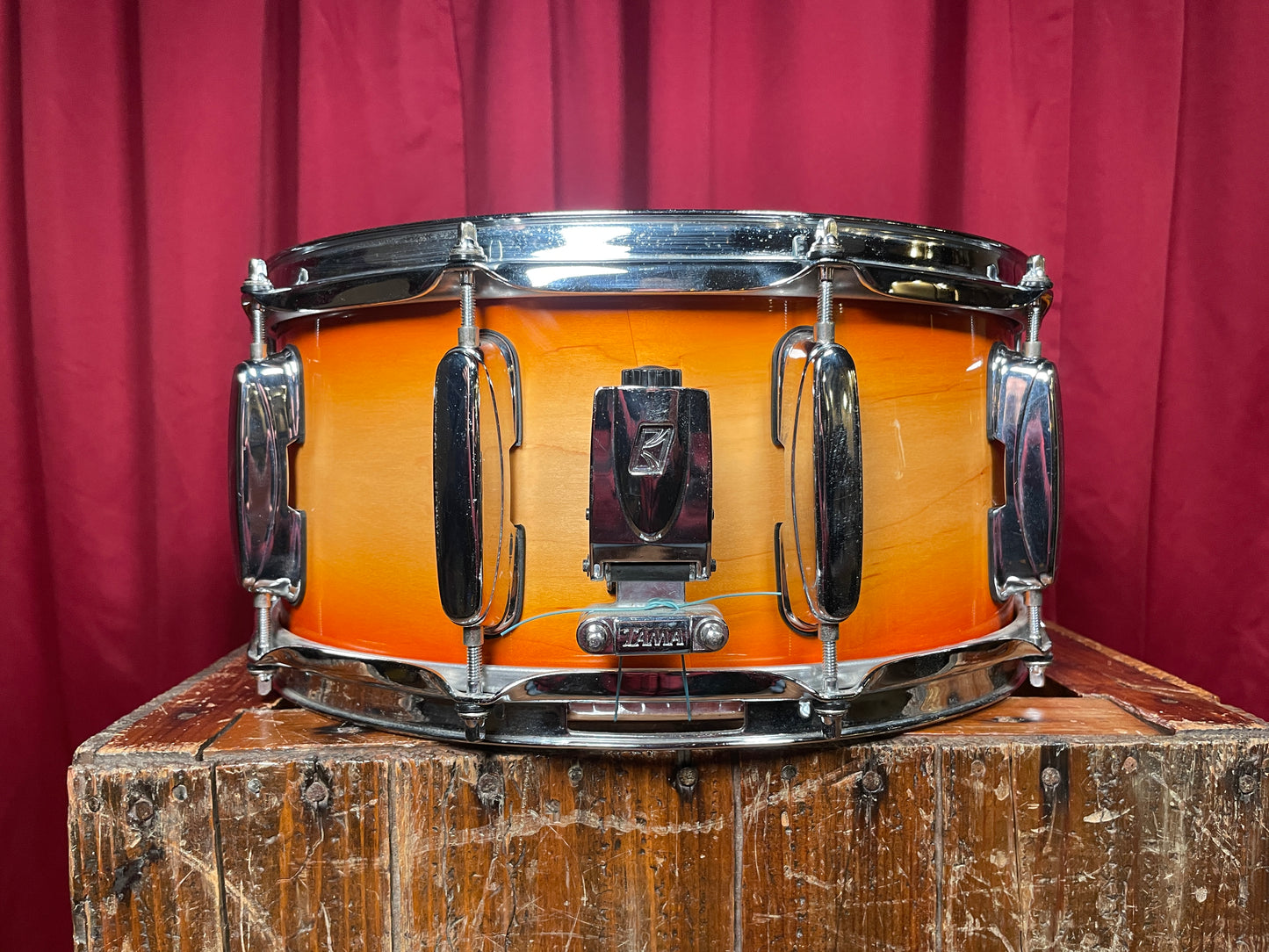 2000s Tama 6.5x14 AM265 Artwood Snare Drum Caramel Sunburst