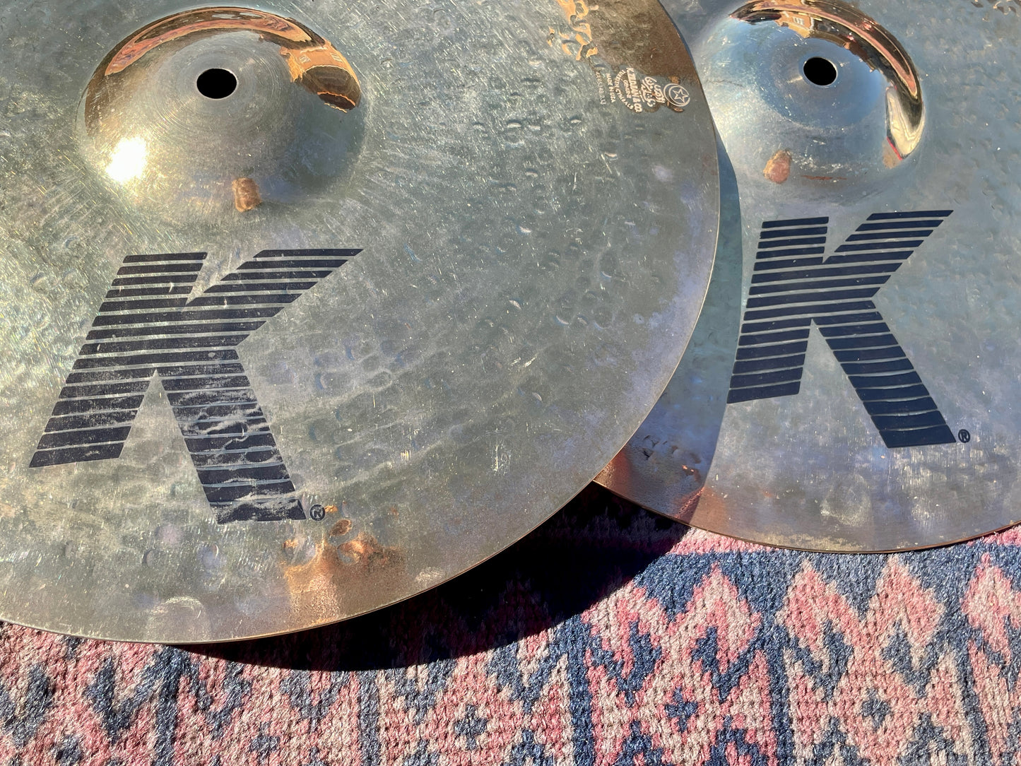 Rare No Longer Made 14" Zildjian K Dark Thin Hi-Hat Cymbal Pair 846g/970g *Video Demo*