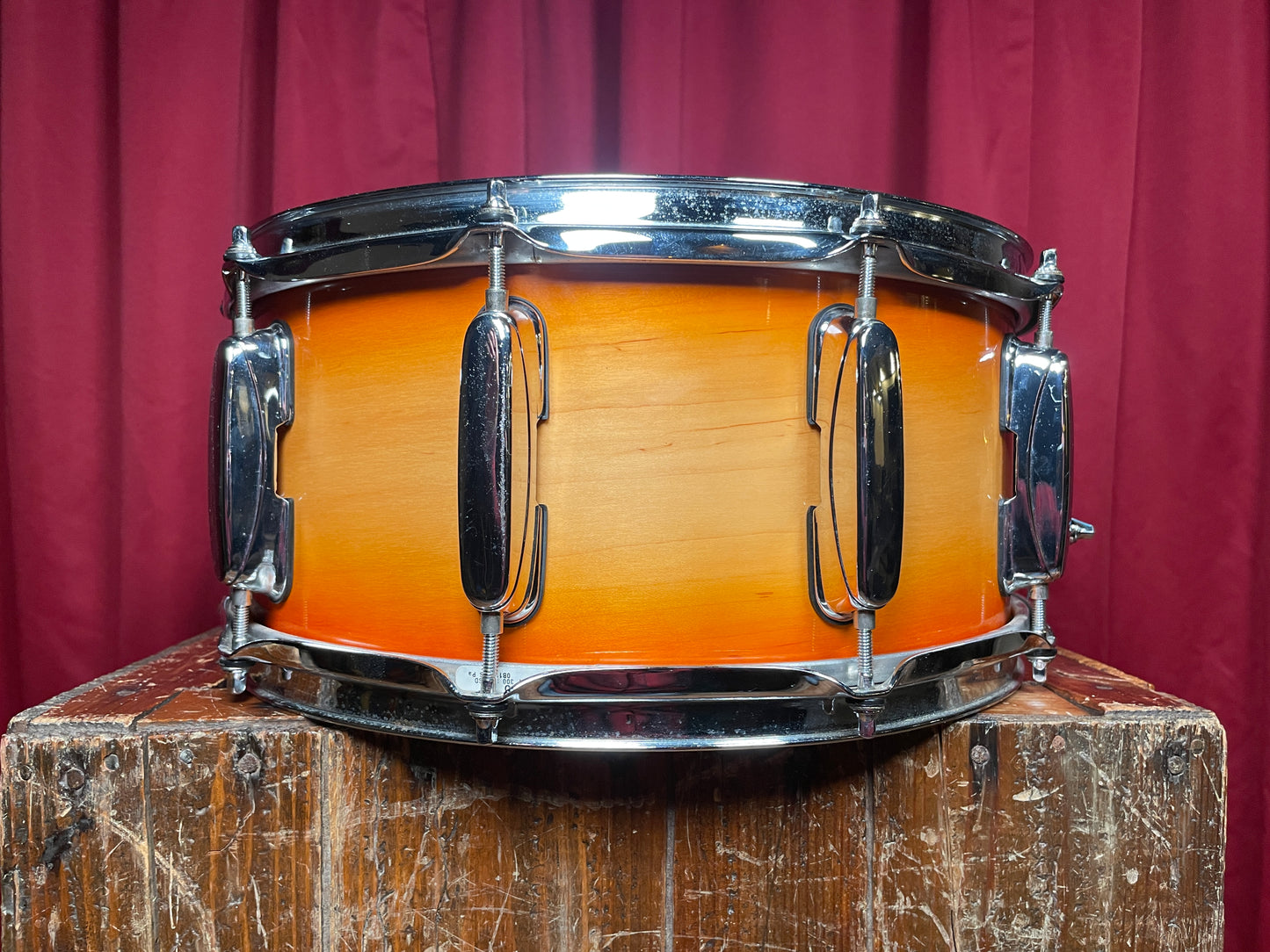 2000s Tama 6.5x14 AM265 Artwood Snare Drum Caramel Sunburst