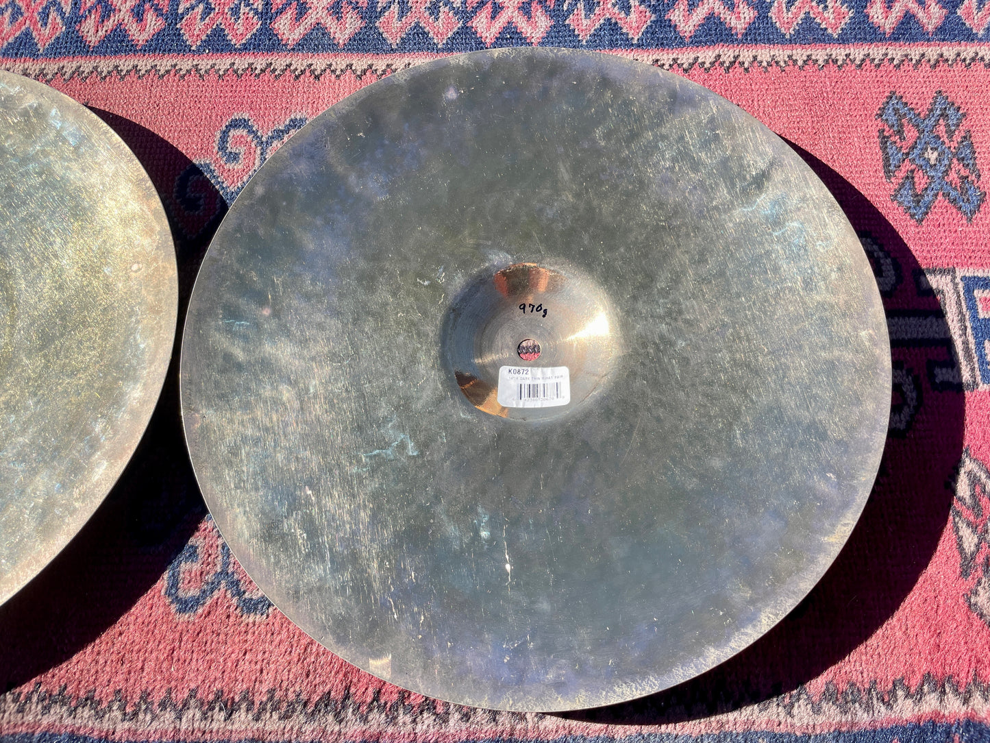 Rare No Longer Made 14" Zildjian K Dark Thin Hi-Hat Cymbal Pair 846g/970g *Video Demo*