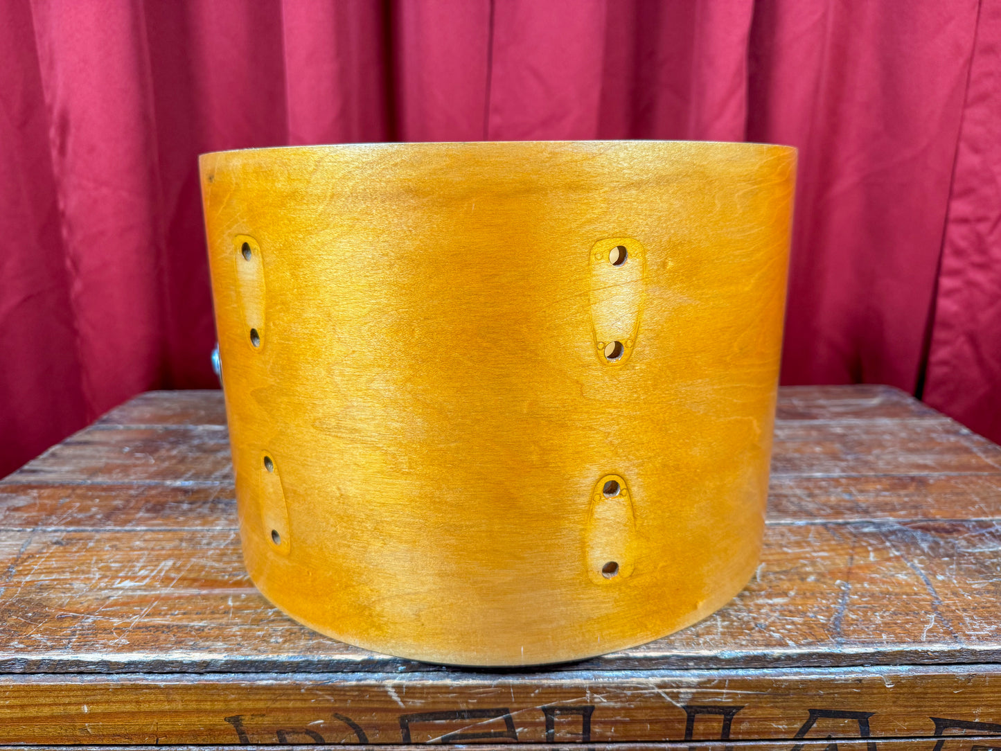 1970s Slingerland 9x13 Tom Drum Shell Single Natural 5-Ply