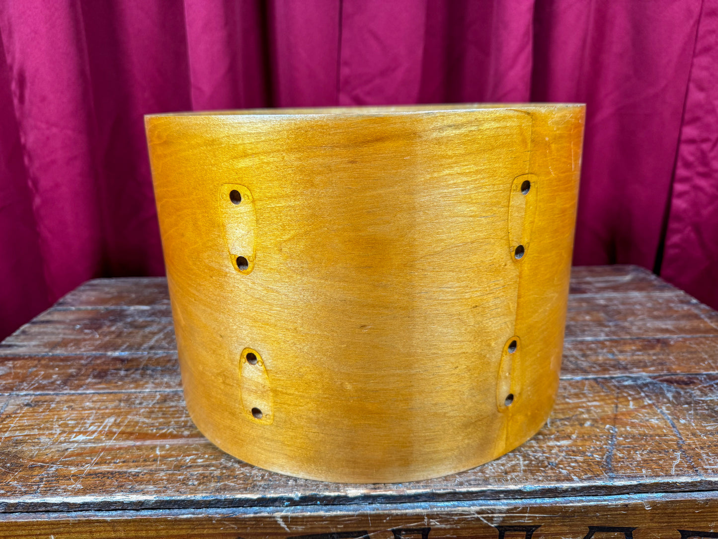 1970s Slingerland 9x13 Tom Drum Shell Single Natural 5-Ply