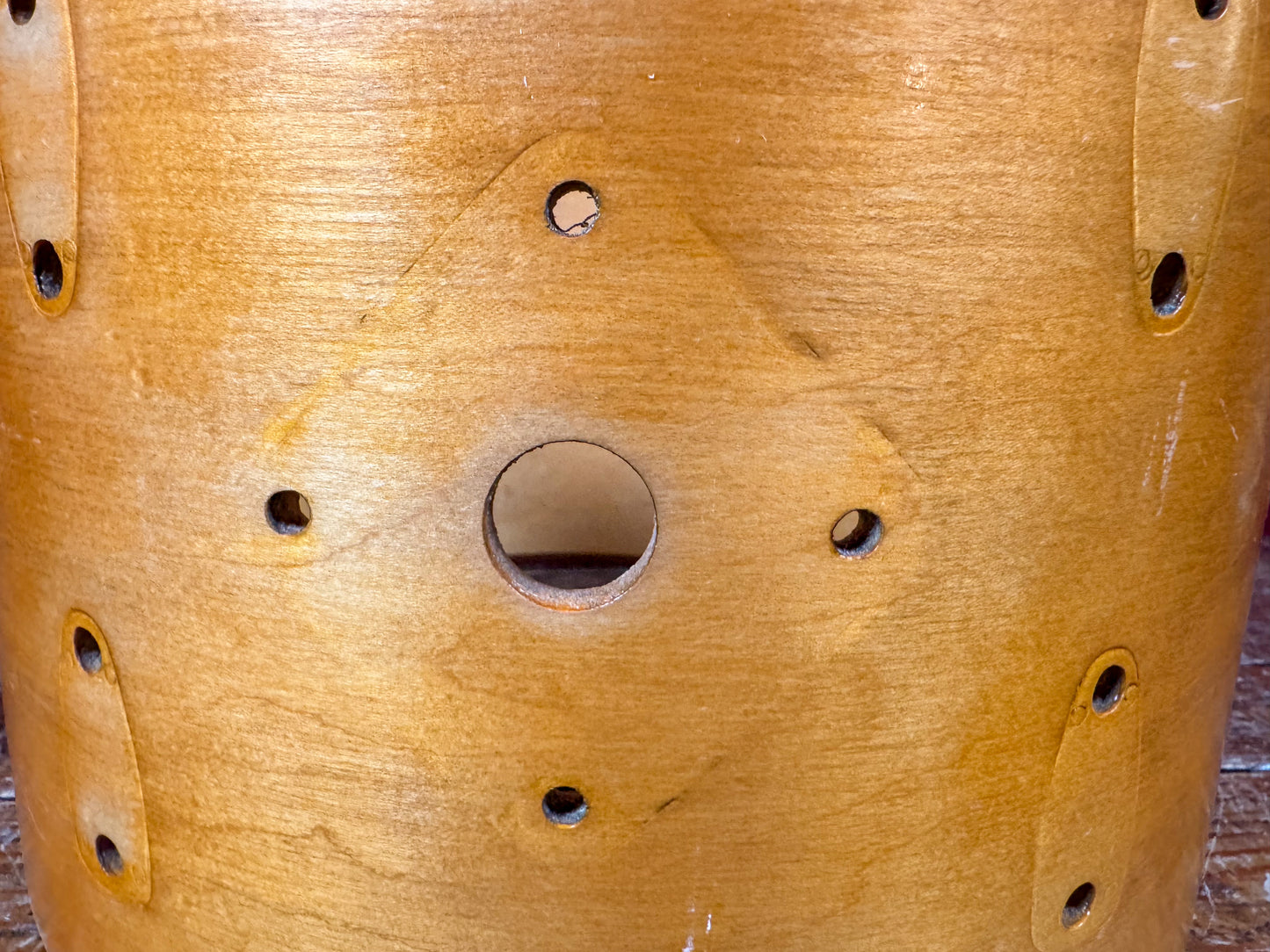 1970s Slingerland 9x13 Tom Drum Shell Single Natural 5-Ply