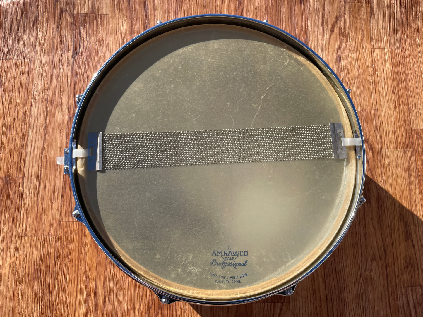 1950s Gretsch 6 ply Round Badge Name Band Outfit Drum Set White Marine Pearl 22/13/16 w/ 5.5x14 Snare