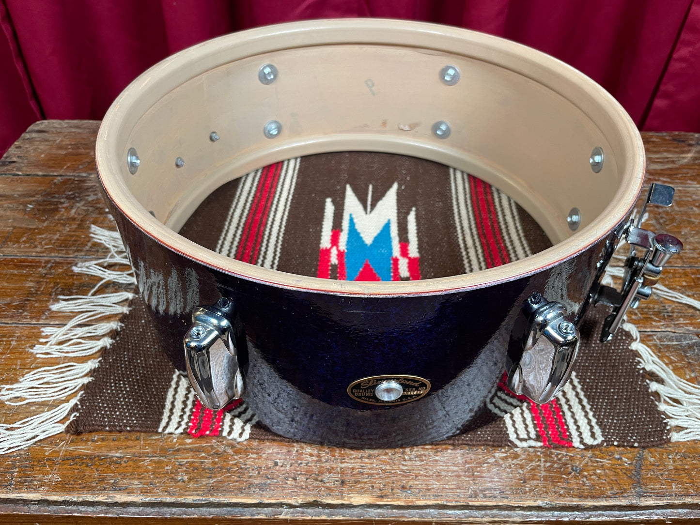 1960s Slingerland 5.5x14 Special Student Model No. 159 Snare Drum Blue Sparkle