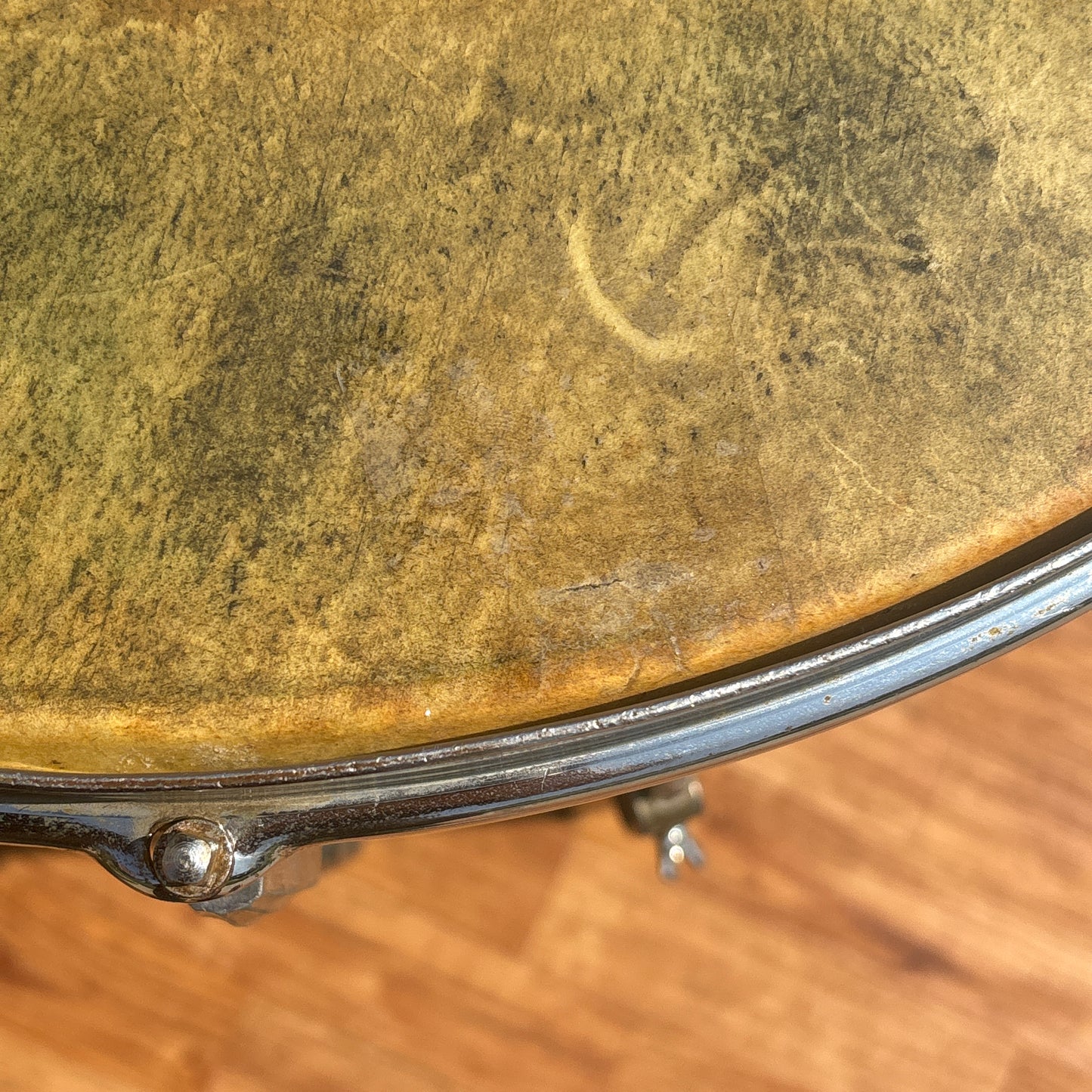 1950s Slingerland Radio King 16x18 Floor Tom Single Drum White Marine Pearl