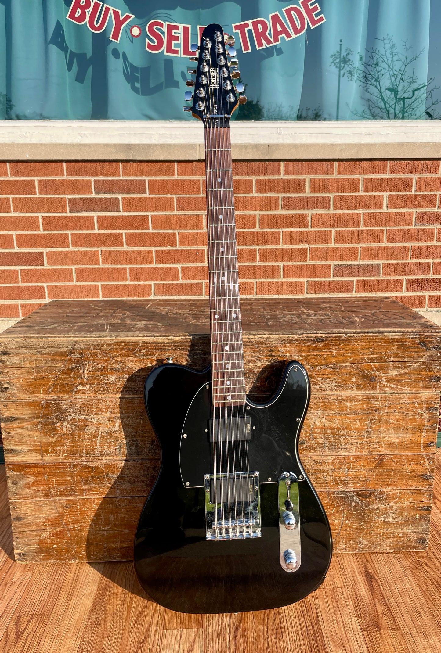 Hohner TE Custom XII 12-String Telecaster Style Electric Guitar Black