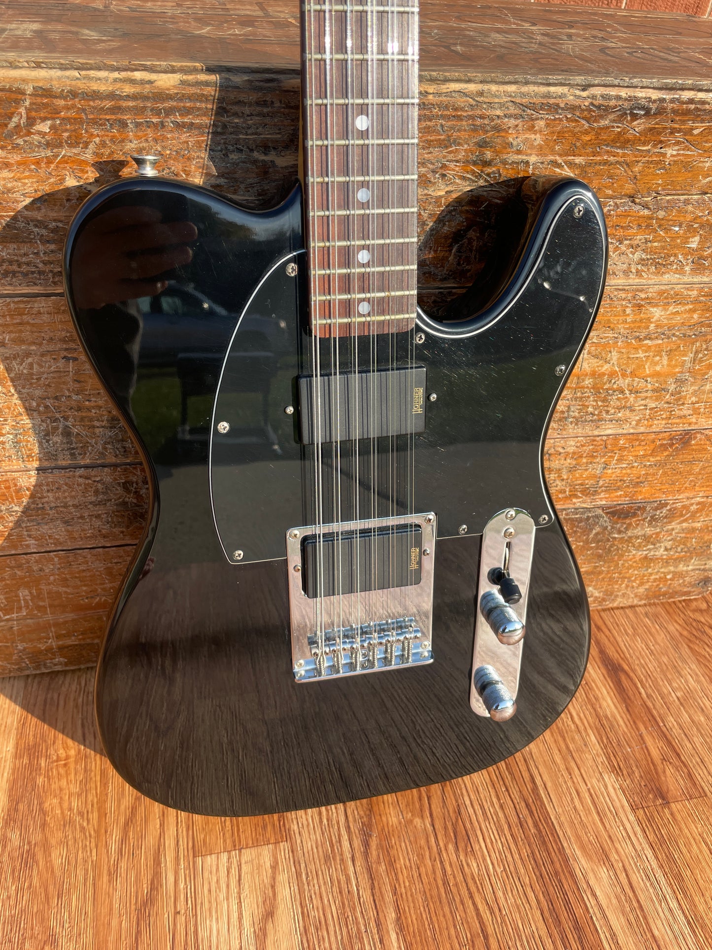Hohner TE Custom XII 12-String Telecaster Style Electric Guitar Black