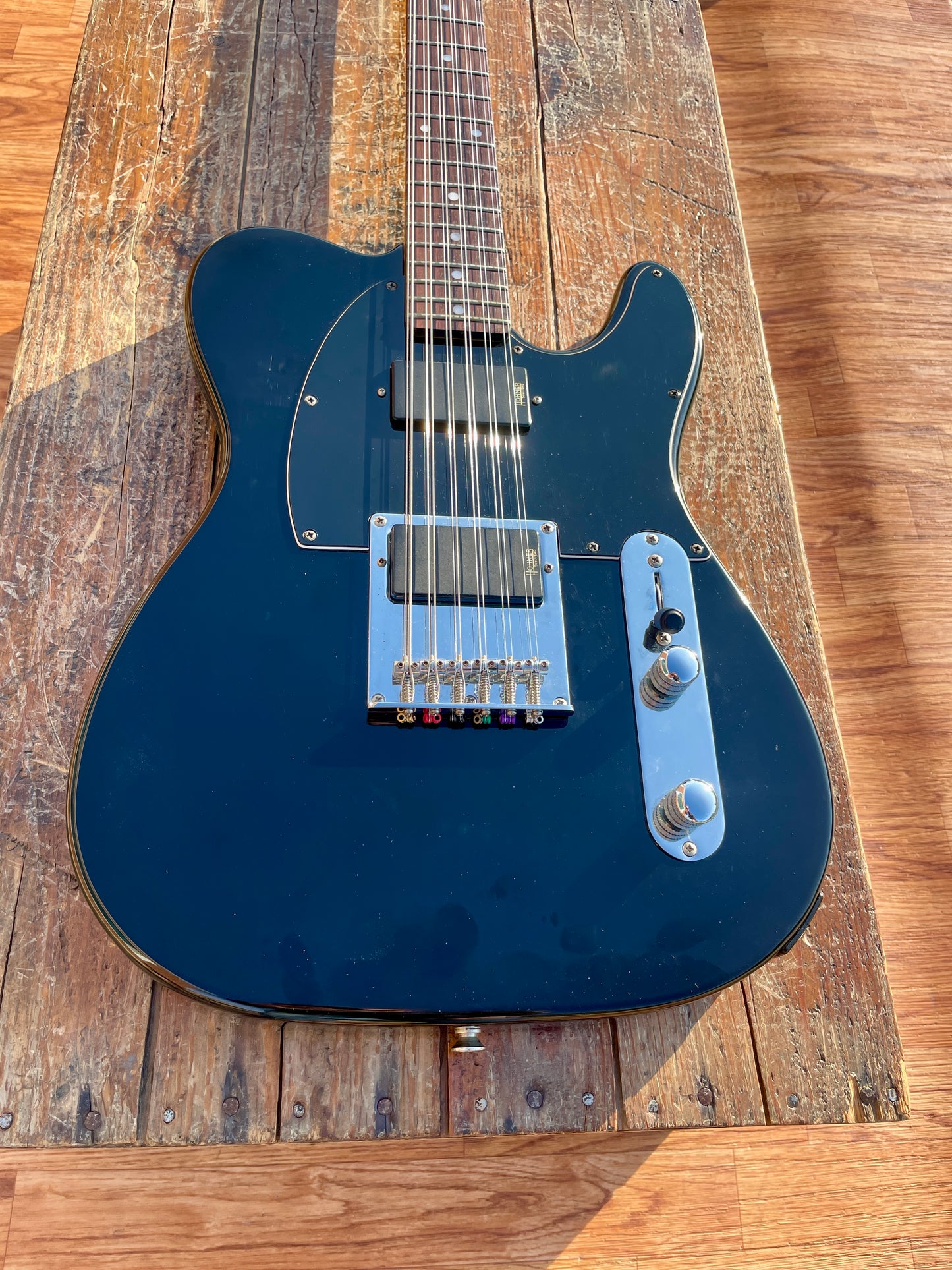 Hohner TE Custom XII 12-String Telecaster Style Electric Guitar Black