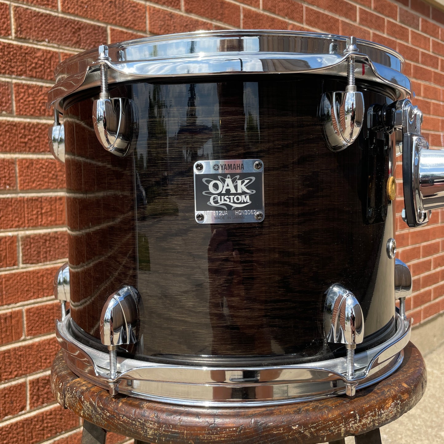 2010 Yamaha Oak Custom 9x12 Tom Drum Single Musashi Black NTT812UA