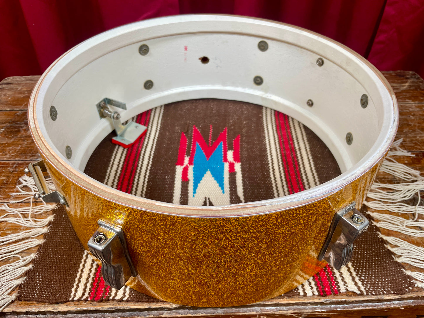 1963 Ludwig 5x14 Pioneer No. 491 Snare Drum Gold Sparkle