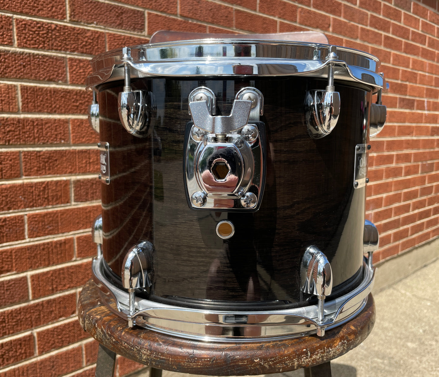 2010 Yamaha Oak Custom 9x12 Tom Drum Single Musashi Black NTT812UA