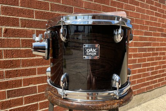 2010 Yamaha Oak Custom 9x12 Tom Drum Single Musashi Black NTT812UA