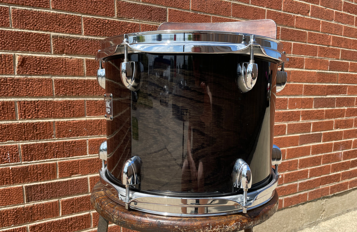 2010 Yamaha Oak Custom 9x12 Tom Drum Single Musashi Black NTT812UA