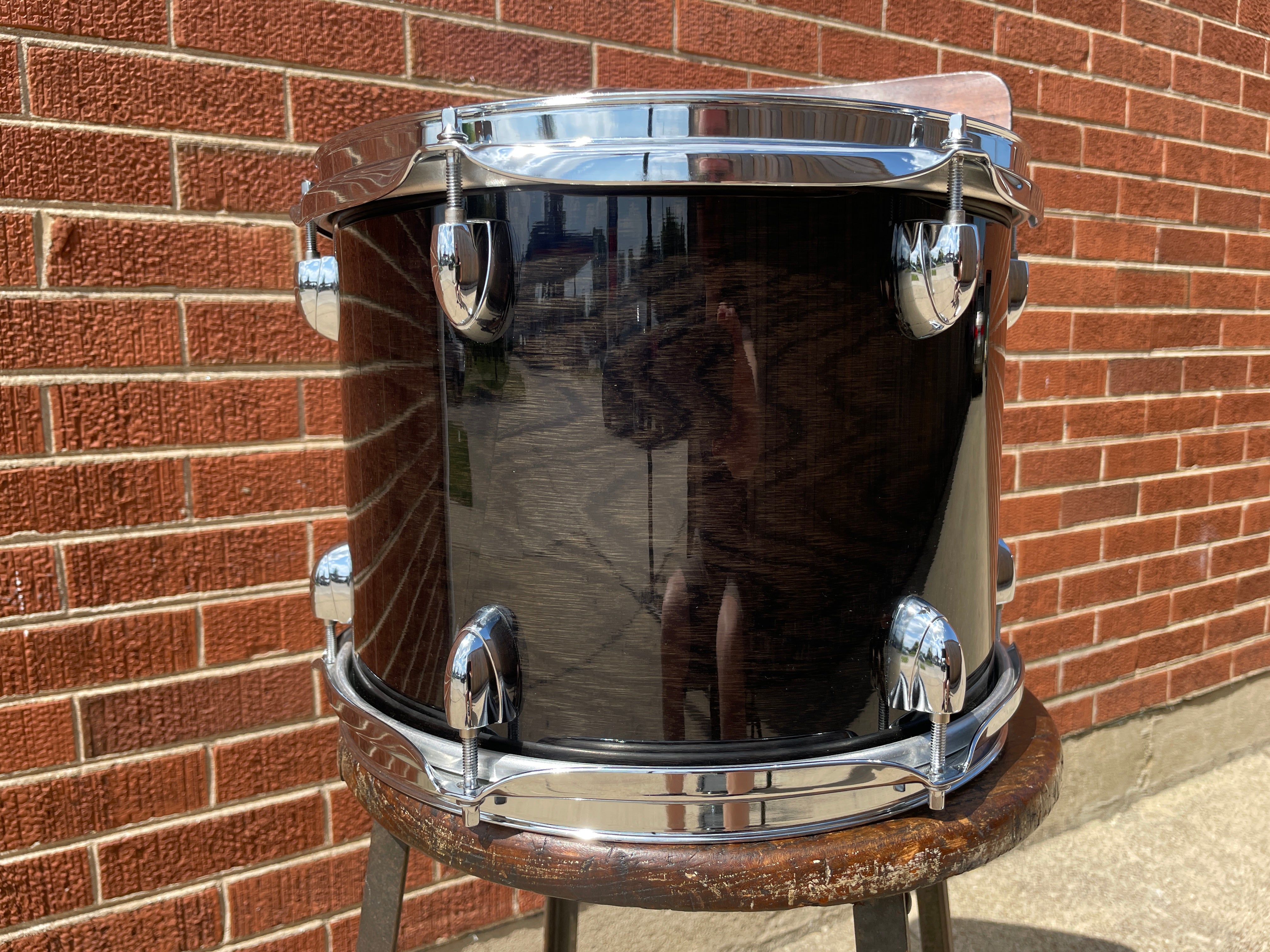 2010 Yamaha Oak Custom 9x12 Tom Drum Single Musashi Black