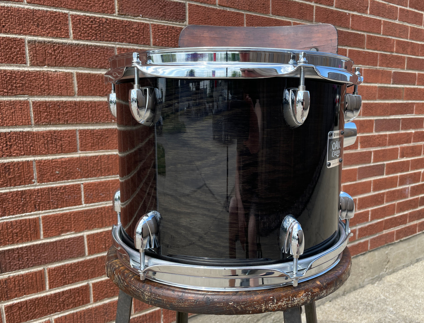 2010 Yamaha Oak Custom 9x12 Tom Drum Single Musashi Black NTT812UA
