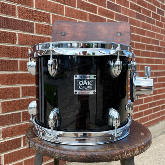 2010 Yamaha Oak Custom 8x10 Tom Drum Single Musashi Black NTT810UA