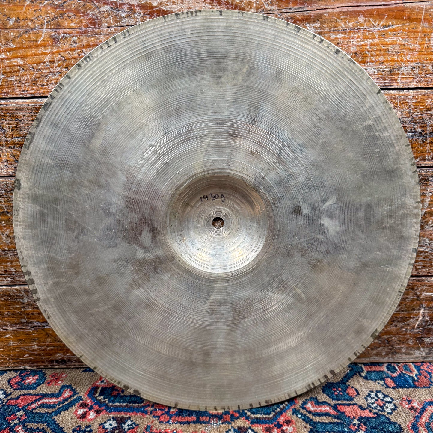 15" Zildjian A 1940s-1950s Trans Stamp Hi-Hat Cymbal Pair 1374g/1430g *Video Demo*
