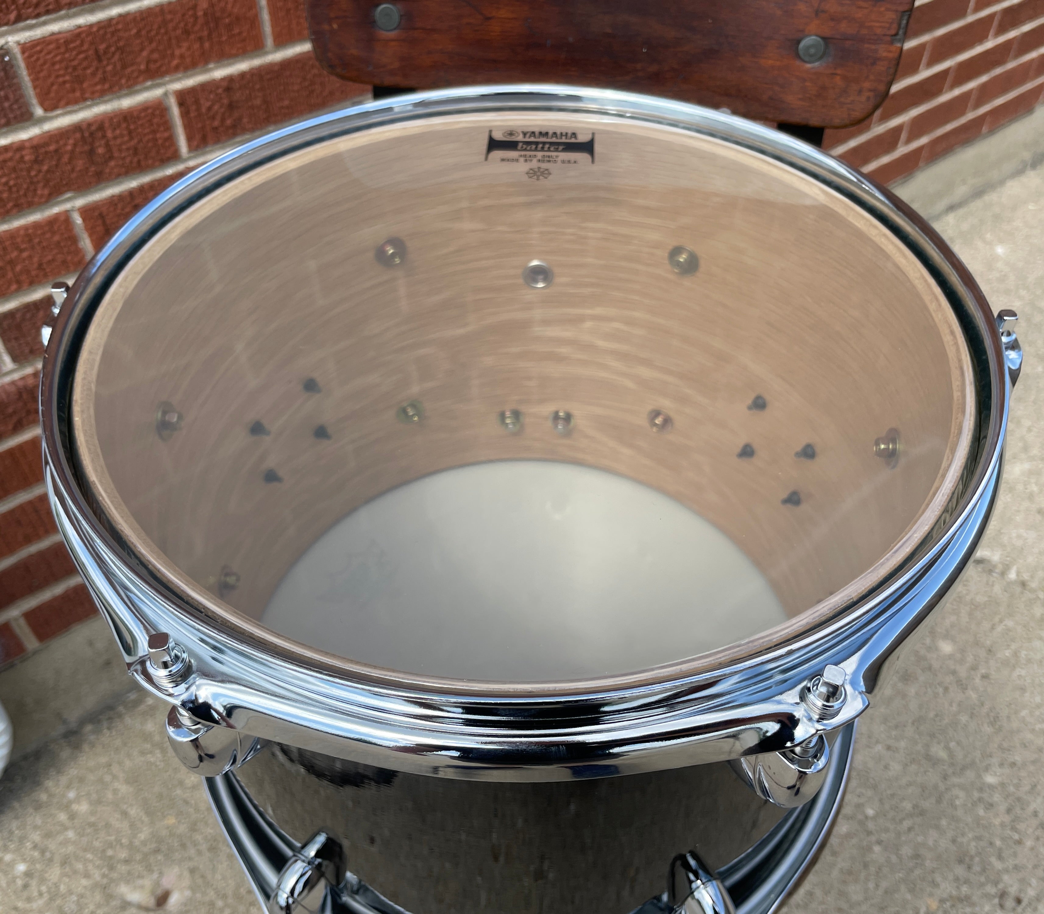 2010 Yamaha Oak Custom 9x12 Tom Drum Single Musashi Black NTT812UA