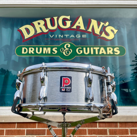 1970s Premier 5.5x14 Hi-Fi No. 37 Brushed Chrome Snare Drum