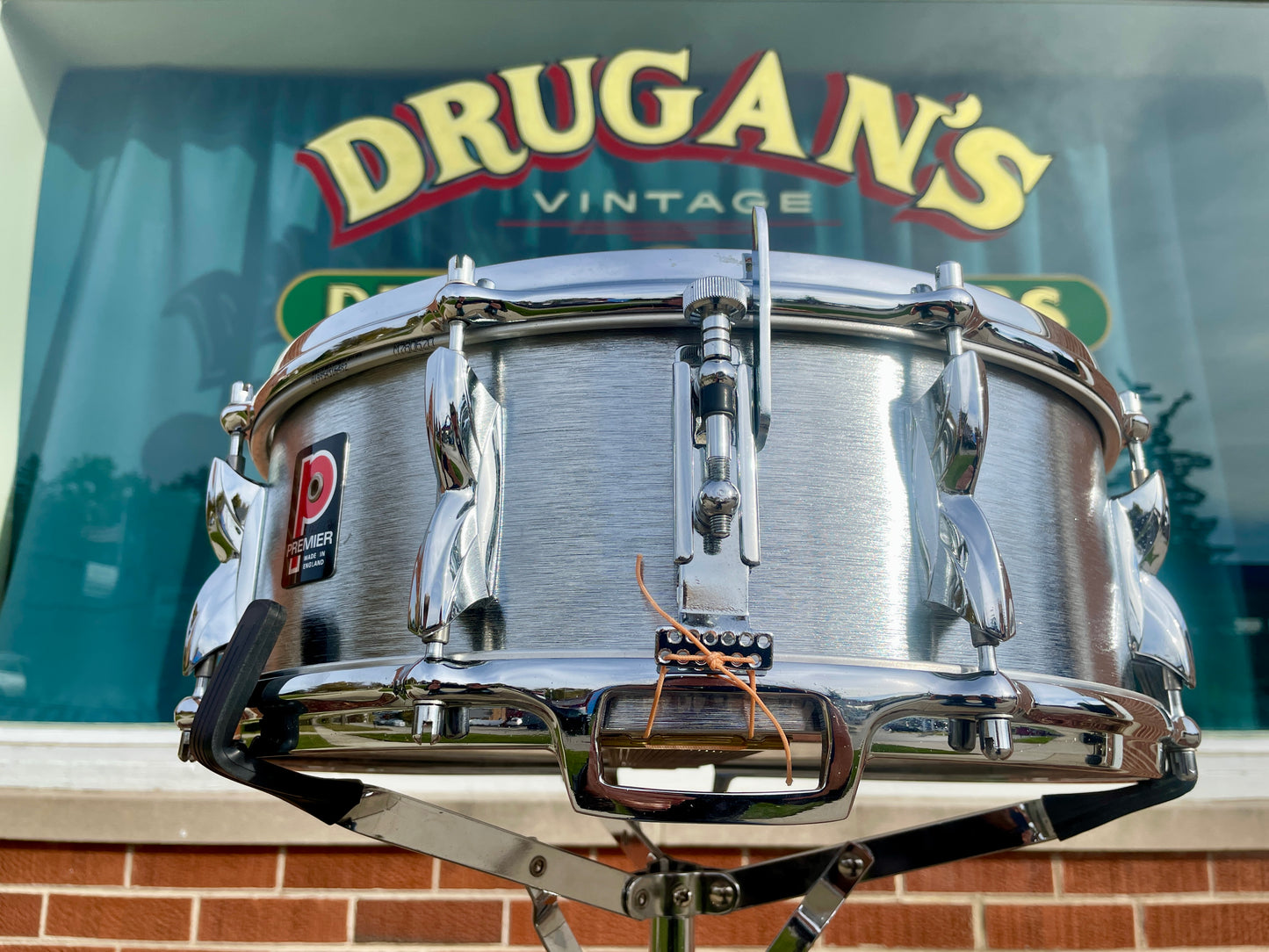1970s Premier 5.5x14 Hi-Fi No. 37 Brushed Chrome Snare Drum