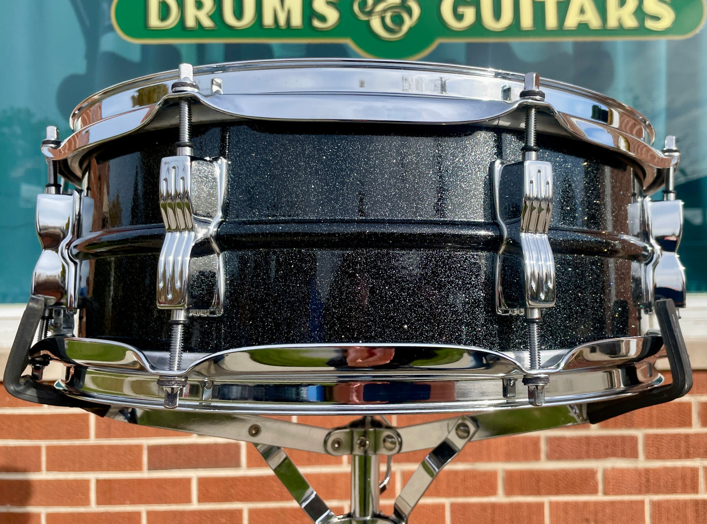 Ludwig 5x14 NOS 100th Anniversary Black Galaxy Acrolite Snare Drum Blackrolite