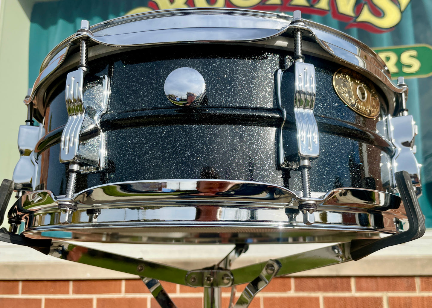 Ludwig 5x14 NOS 100th Anniversary Black Galaxy Acrolite Snare Drum Blackrolite