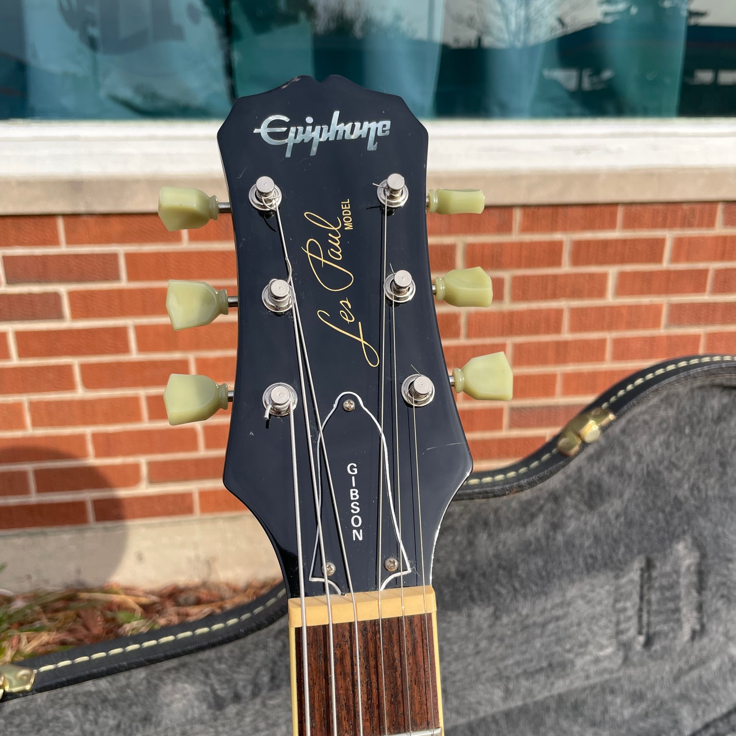 2006 Epiphone Les Paul Standard Electric Guitar Ebony w/ OHSC