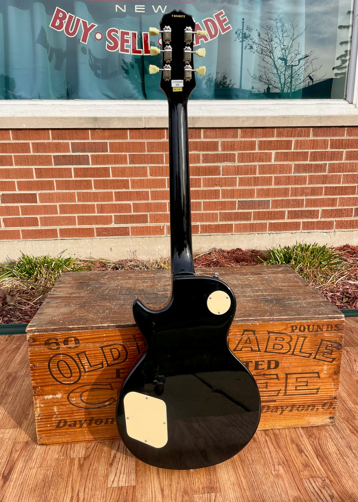 2006 Epiphone Les Paul Standard Electric Guitar Ebony w/ OHSC