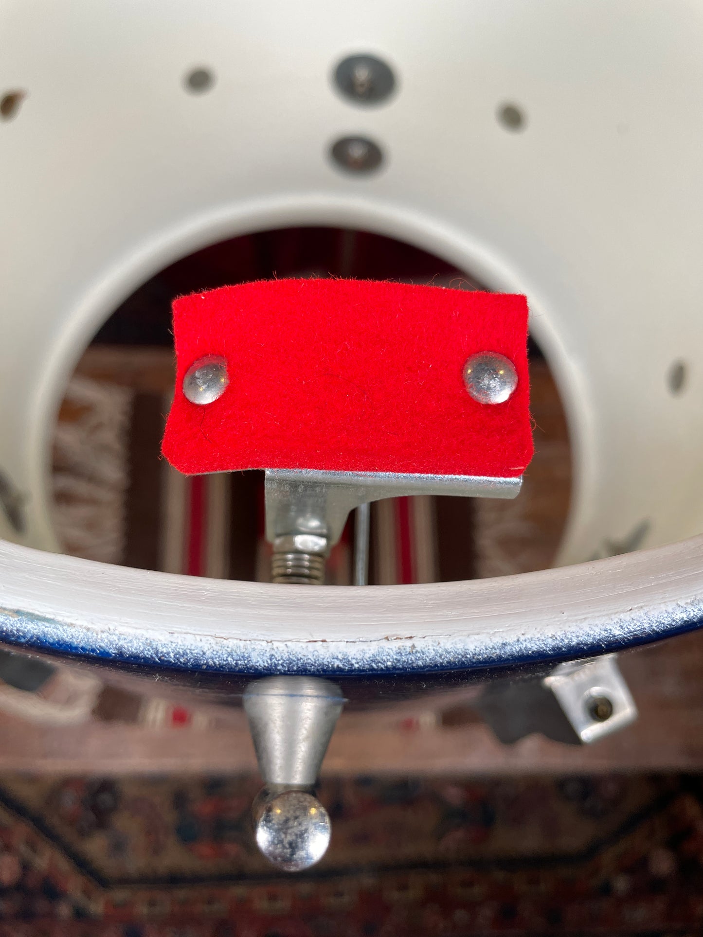 1960s Ludwig 14x14 Floor Tom Drum Silver/Blue Duco