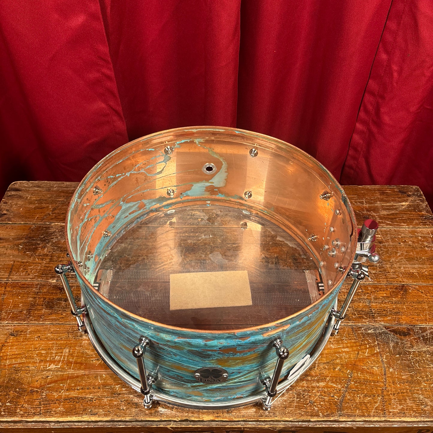 Lucky Drums Company 6.5x14 Copper Snare Drum w/ Patina *Video*