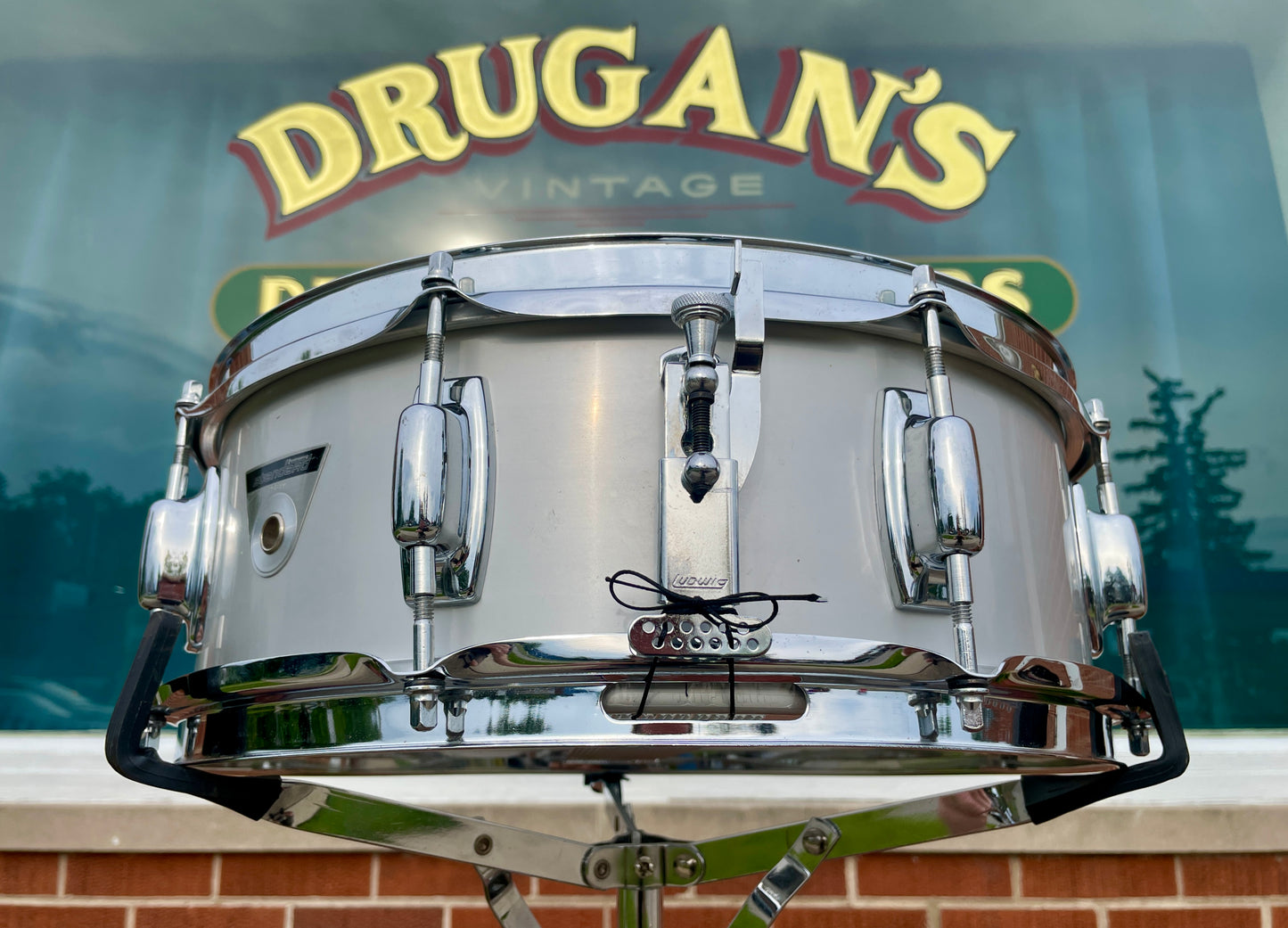 1970s Ludwig 5x14 S-102 Standard Snare Drum Acrolite Finish
