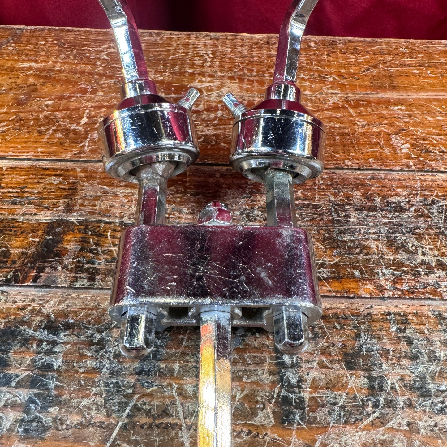 Vintage MIJ Double Tom Holder 10mm Rogers Swiv-O-Matic Style