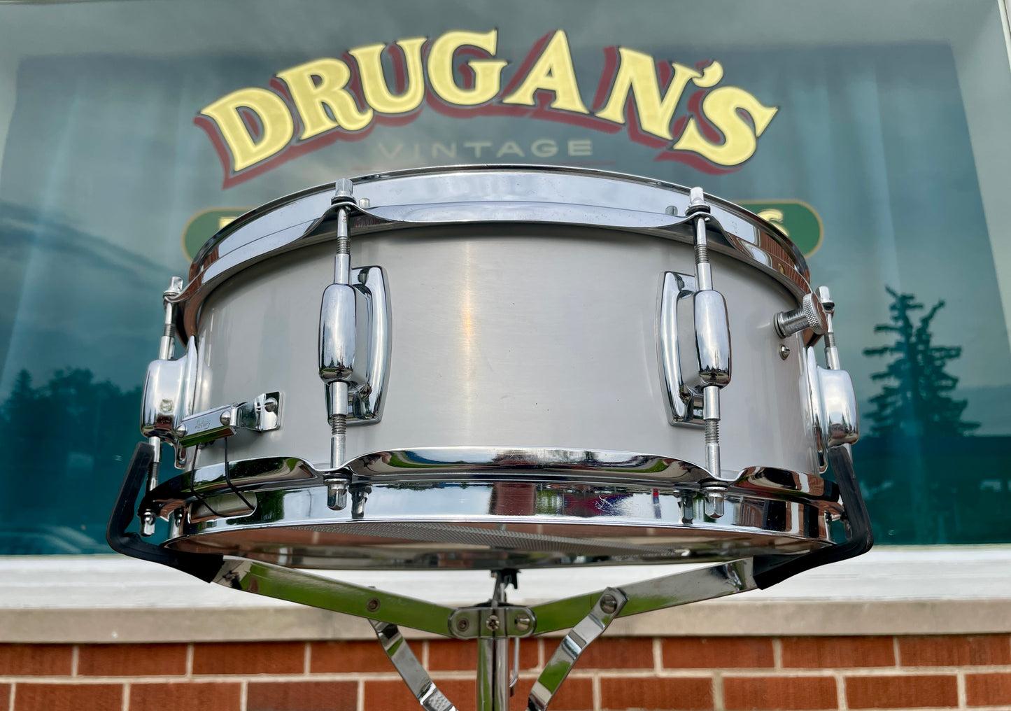 1970s Ludwig 5x14 S-102 Standard Snare Drum Acrolite Finish