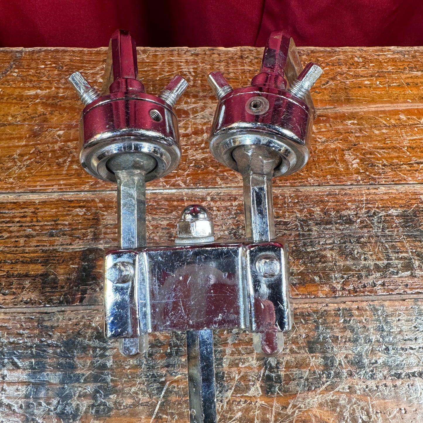 Vintage MIJ Double Tom Holder 10mm Rogers Swiv-O-Matic Style