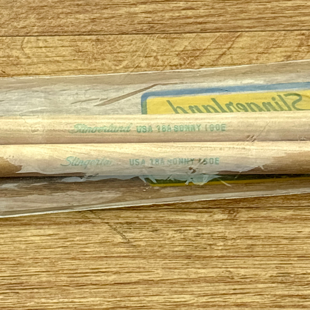 1960s N.O.S. Slingerland Sonny Igoe 18A Wood Tip Drum Sticks w/ Original Bag