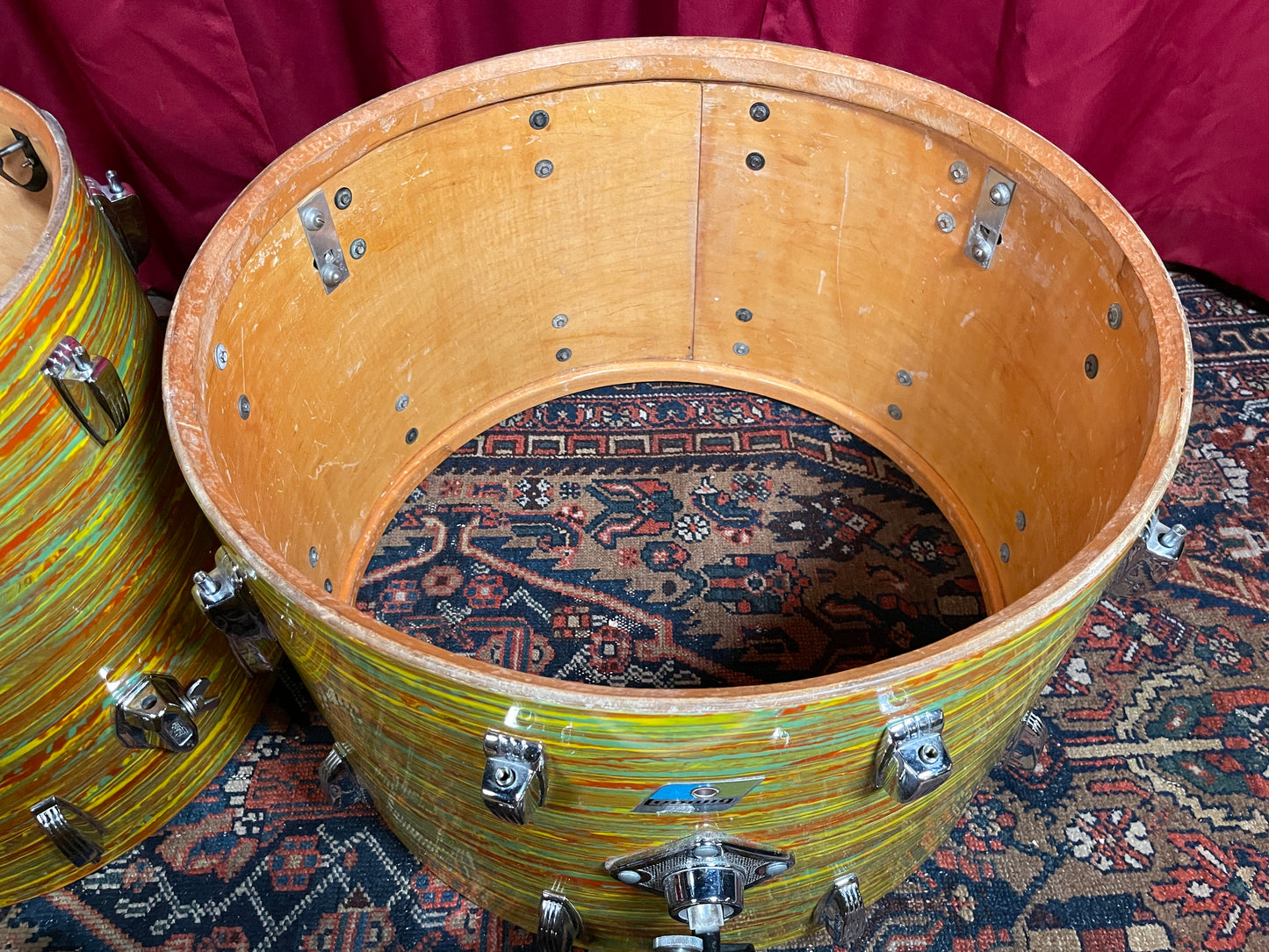 1970s Ludwig Big Beat Drum Set Citrus Mod 22/12/13/16 Bun E. Carlos