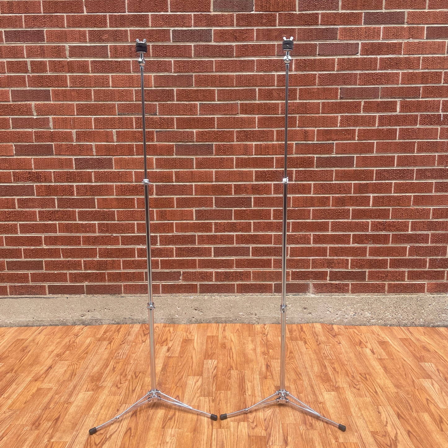 1960s Ludwig Round Tilter 1400 Straight Flat Base Cymbal Stand Pair (2pcs) #1