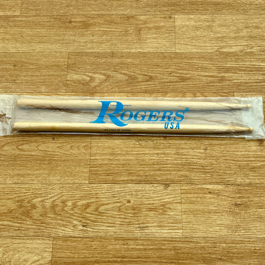 1970s N.O.S. Rogers 2C Model Drum Sticks Wood Tip w/ Original Bag