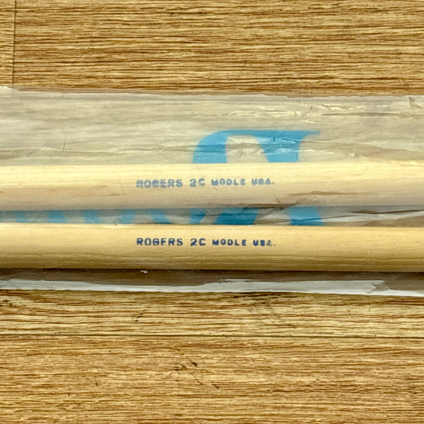 1970s N.O.S. Rogers 2C Model Drum Sticks Wood Tip w/ Original Bag